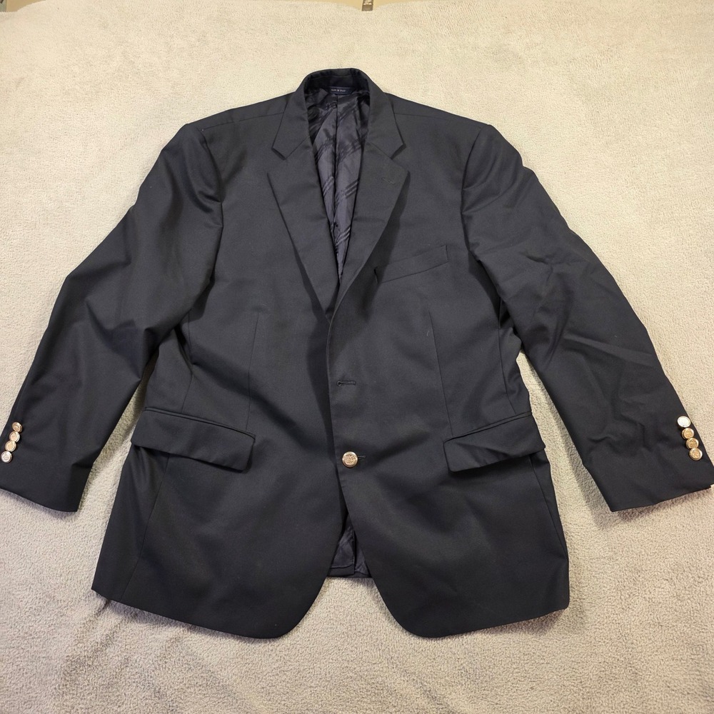 Brooks Brothers Blazer Mens 44S Navy Blue Madison Fit Loro Piana Wool Preppy X6